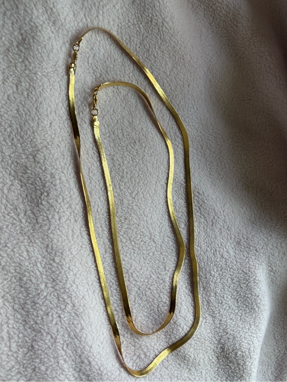 Two Gold-Tone Chain Necklaces. Wicked fast shipping.